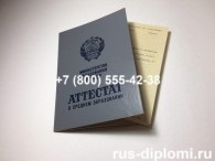 Аттестат школы о среднем образовании СССР до 1995 года, образец, обложка и приложение-2